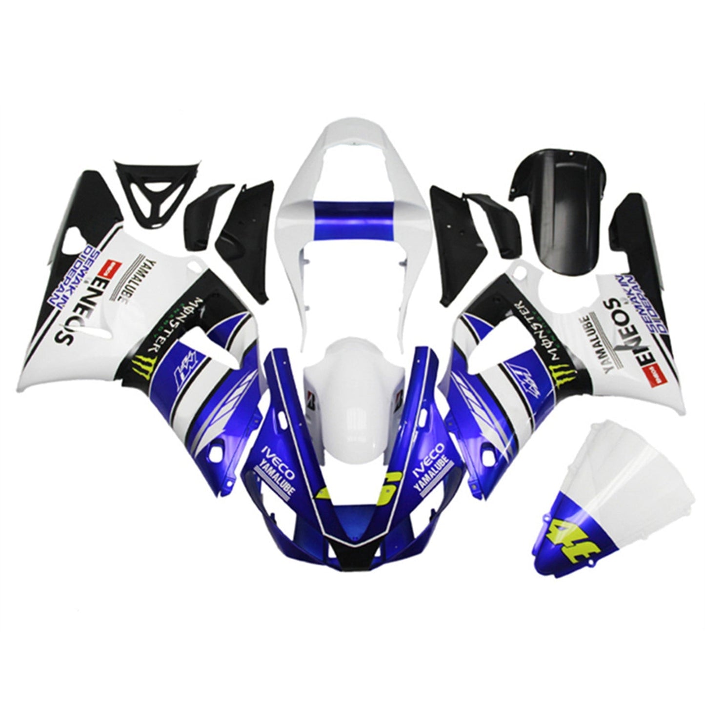 2000-2001 Yamaha YZF 1000 R1 Fairing Kit Bodywork Plastic ABS