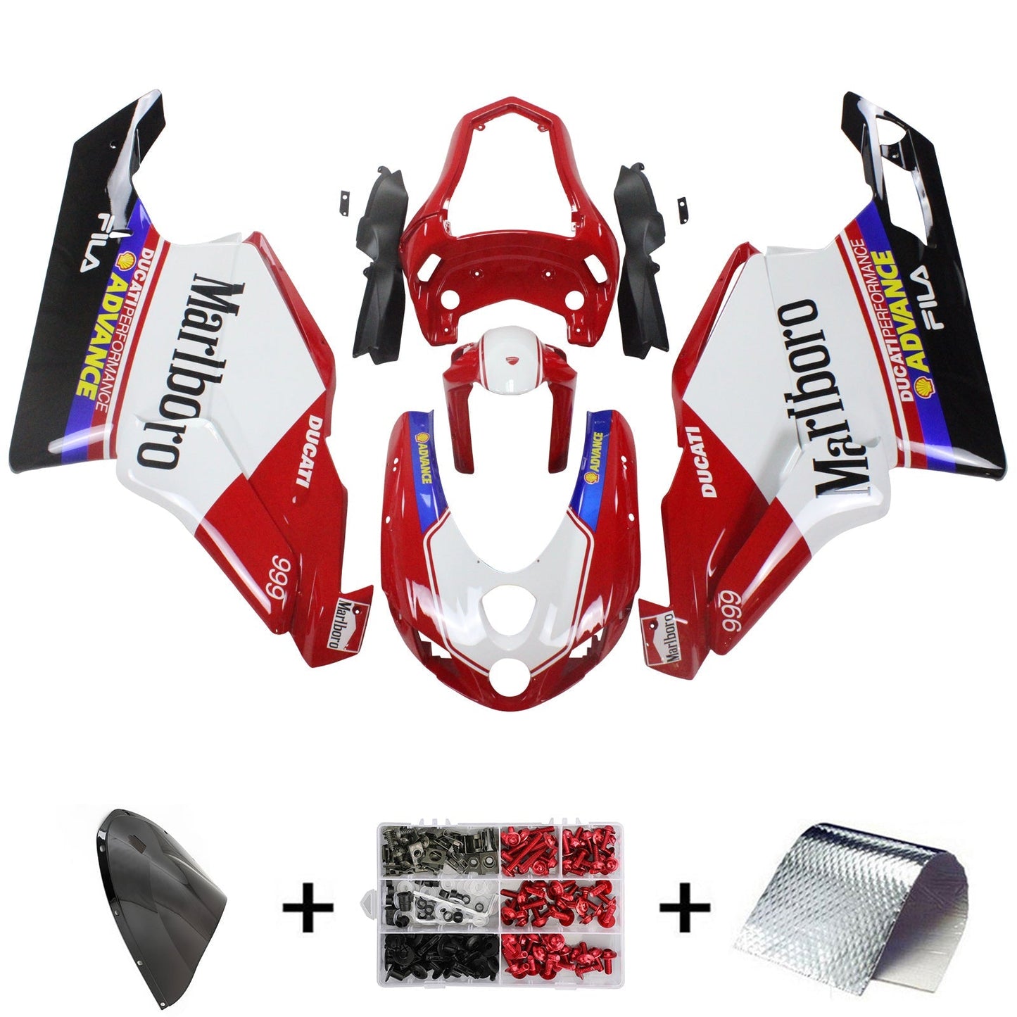 2005 2006 Ducati 999 749 Fairing Kit Bodywork ABS