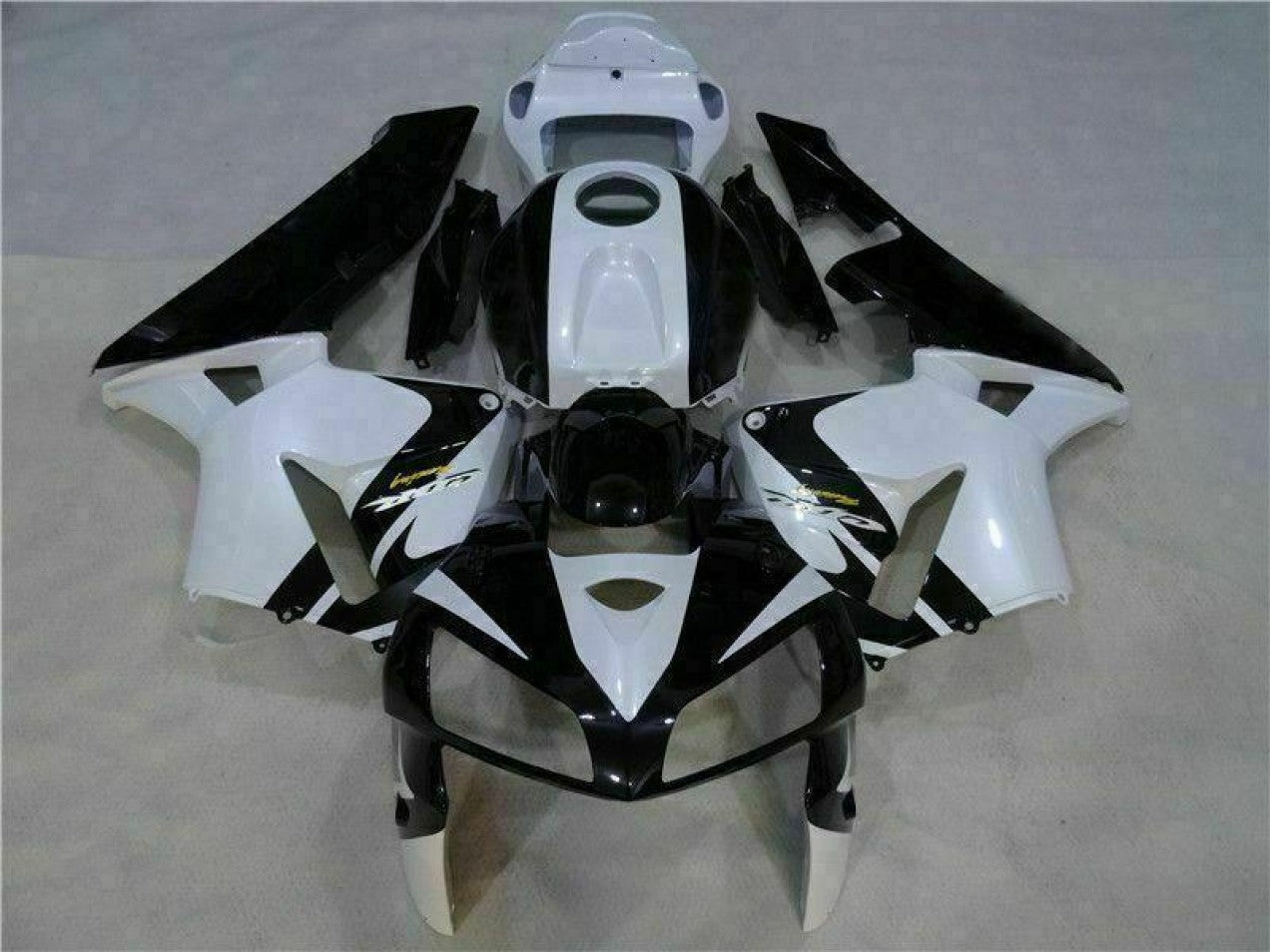 2005-2006 White Black Honda CBR600RR Full Fairing Kit