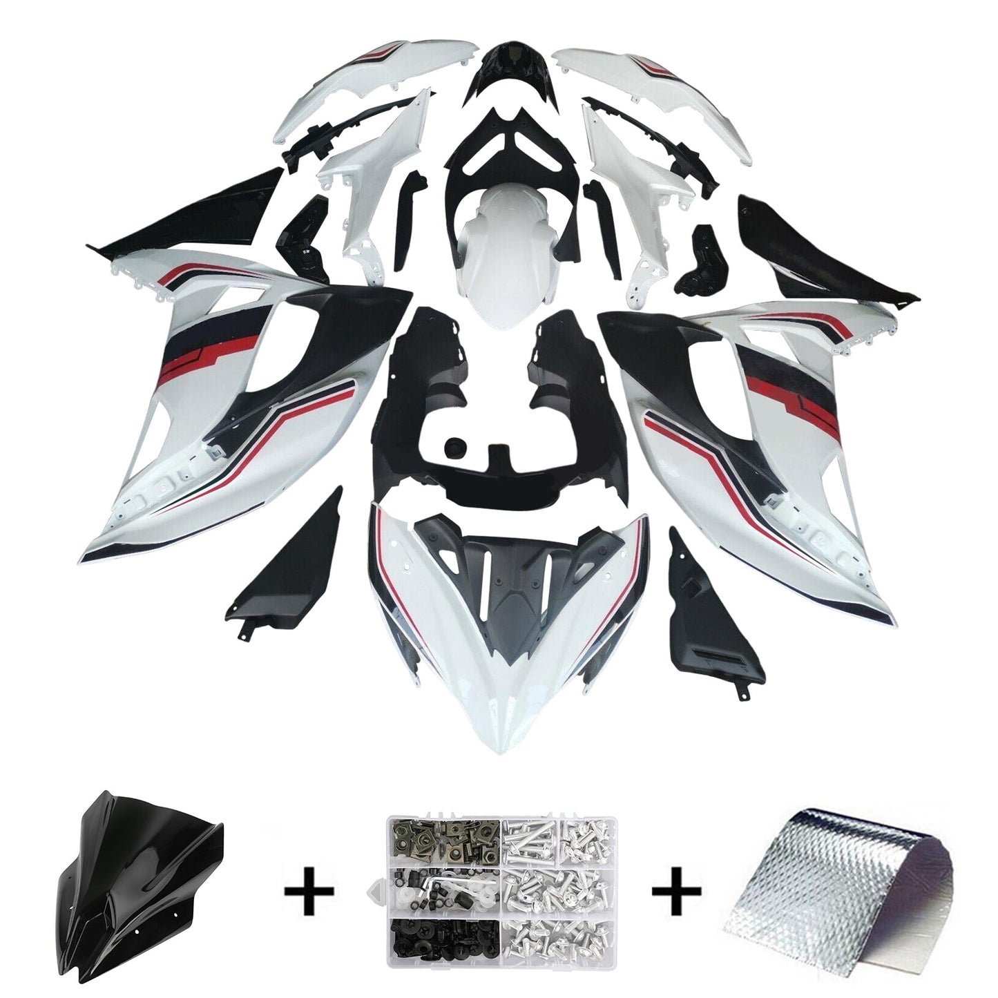 2017-2019 Kawasaki ER6F/Ninja650R Fairing Kit Bodywork Plastic ABS