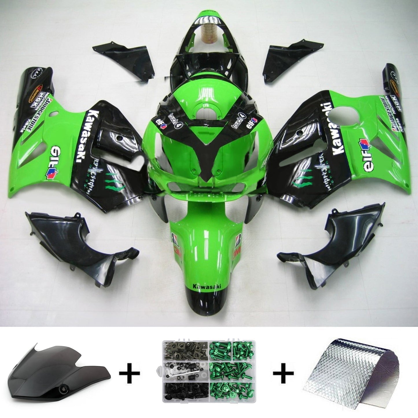 2002-2005 Kawasaki ZX12R Fairing Kit Bodywork Plastic ABS