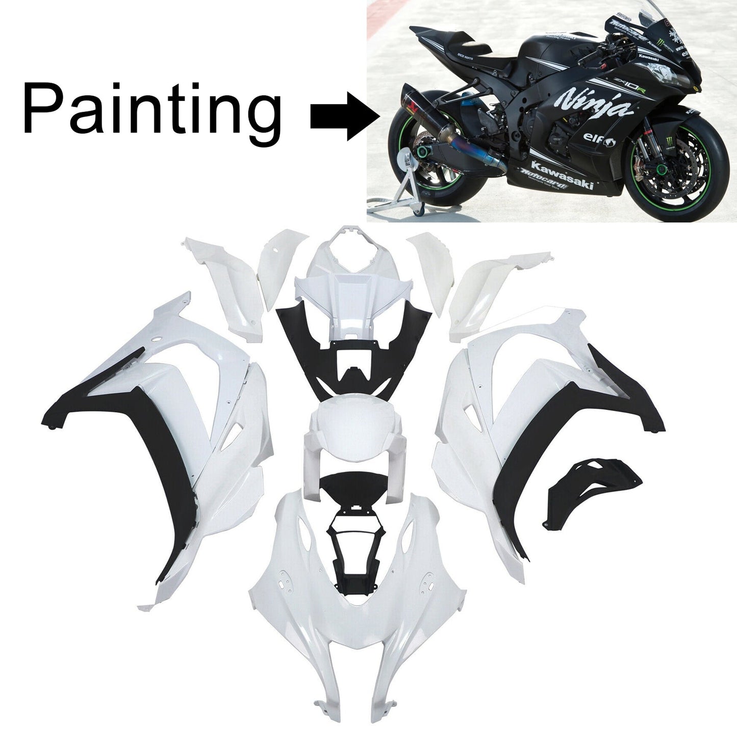 2016-2020 Kawasaki ZX10R Fairing Kit Bodywork Plastic ABS