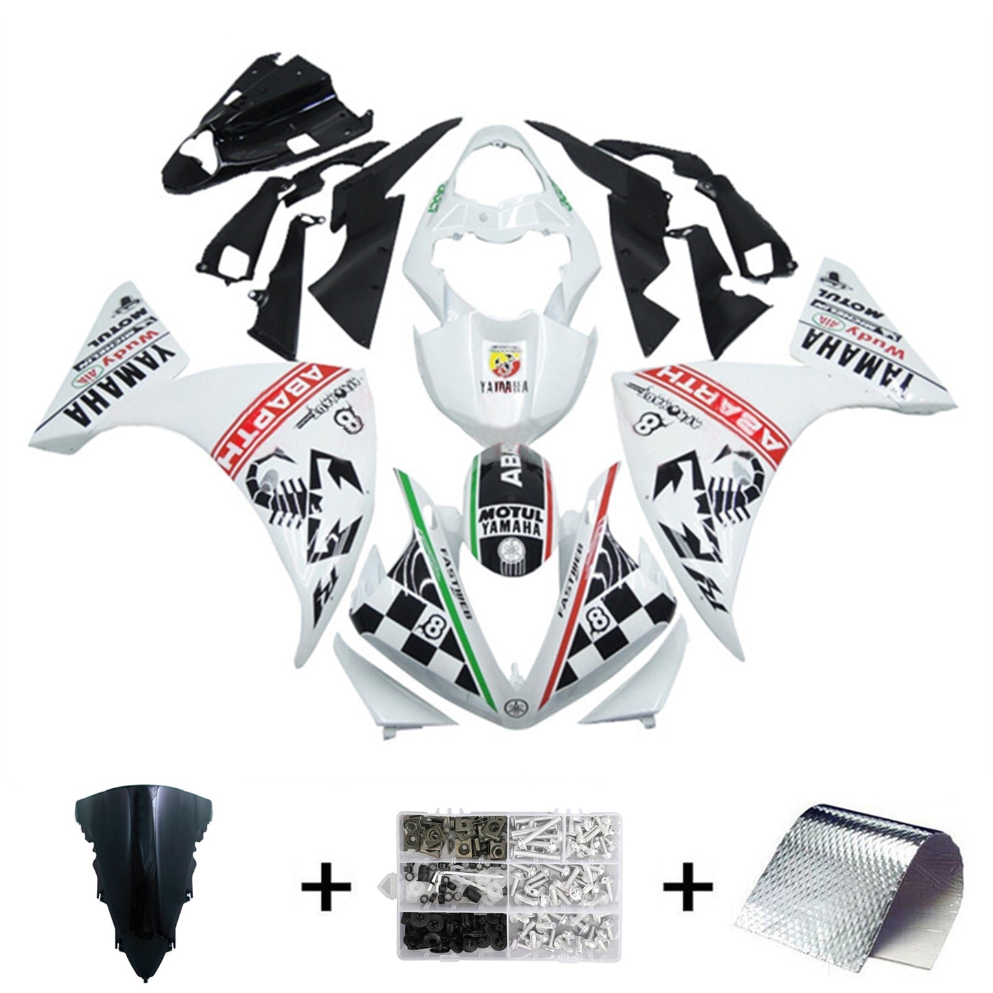 2009-2011 Yamaha YZF 1000 R1 Fairing Kit Bodywork Plastic ABS