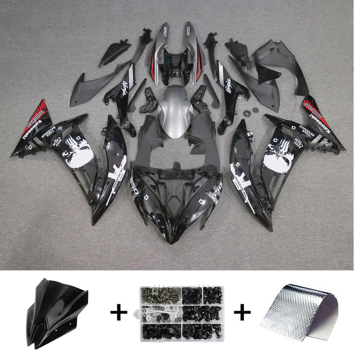 2017-2019 Kawasaki ER6F/Ninja650R Fairing Kit Bodywork Plastic ABS