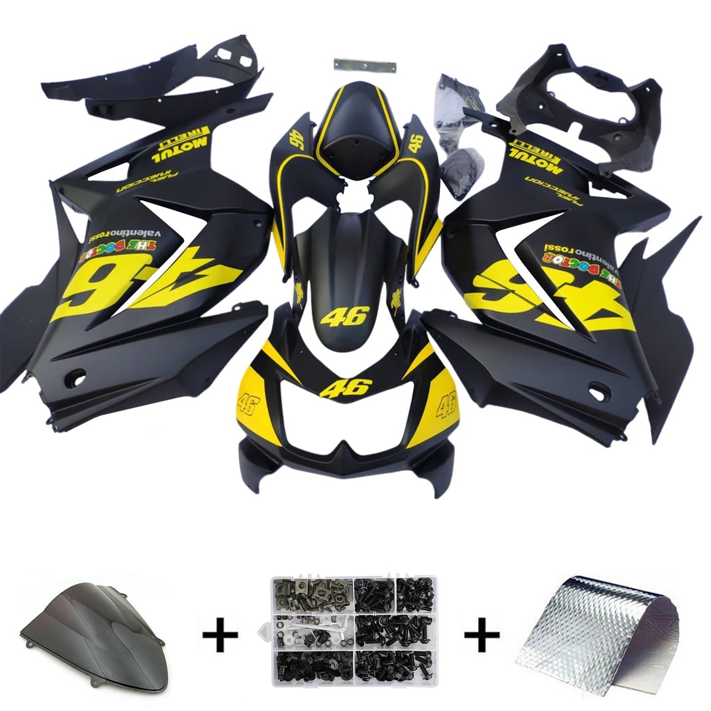 2008-2012 Kawasaki EX250 Ninja250R Fairing Kit Bodywork Plastic ABS