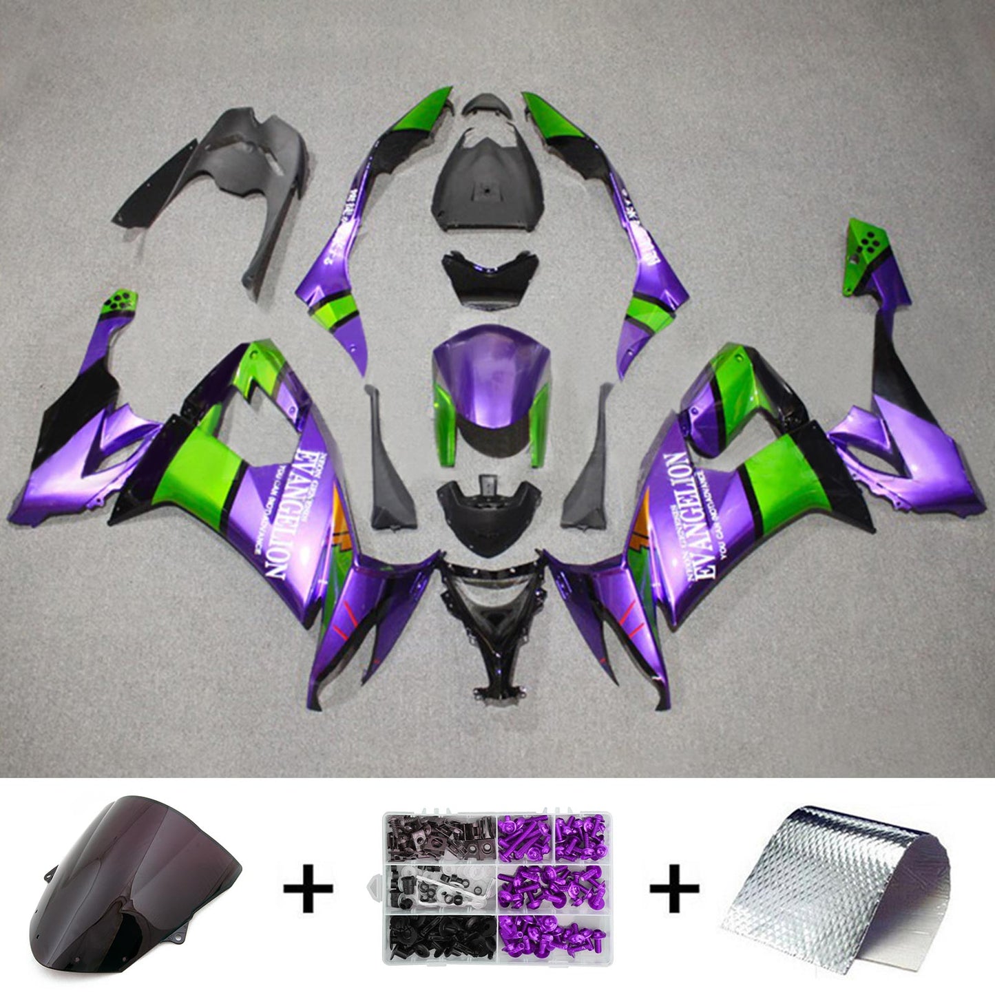 2008-2010 Kawasaki ZX10R Fairing Kit Bodywork Plastic ABS