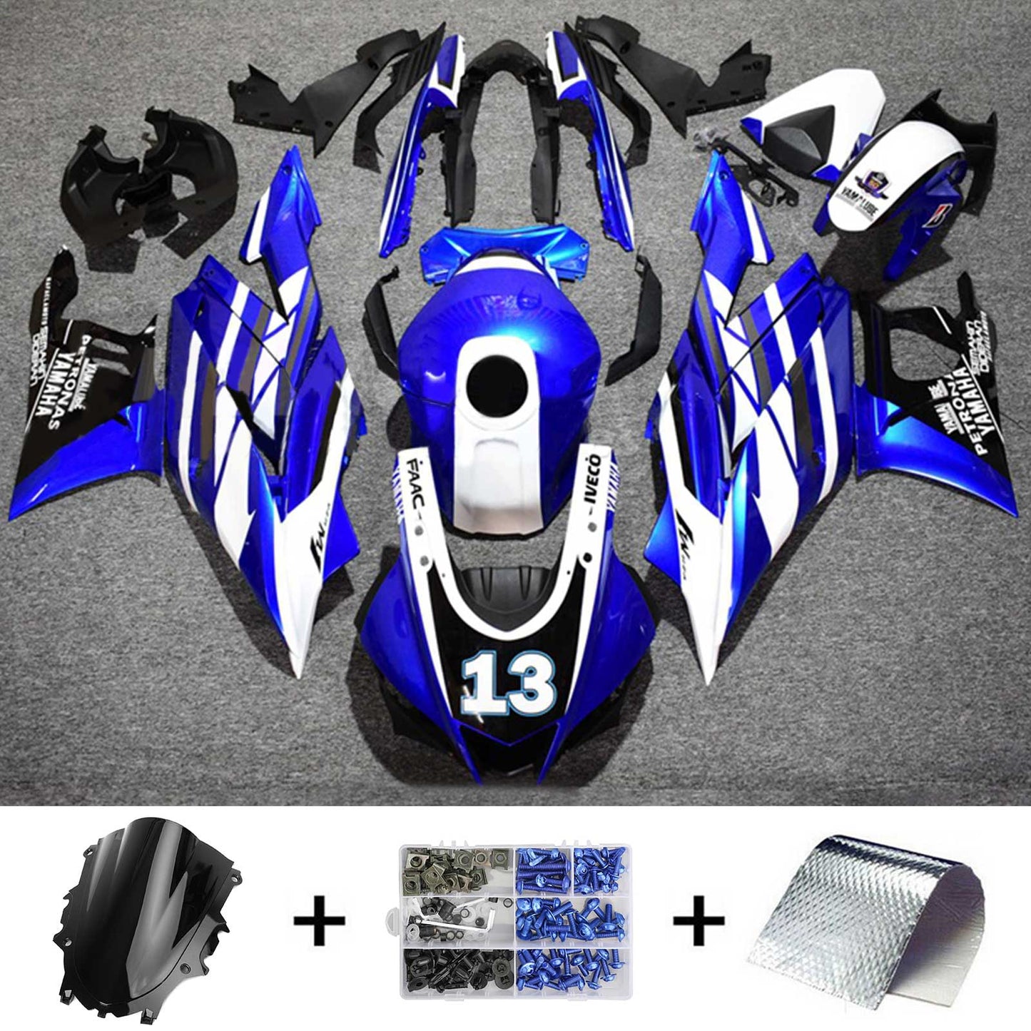 2022-2024 Yamaha YZF-R3 R25 Fairing Kit Bodywork Plastic ABS