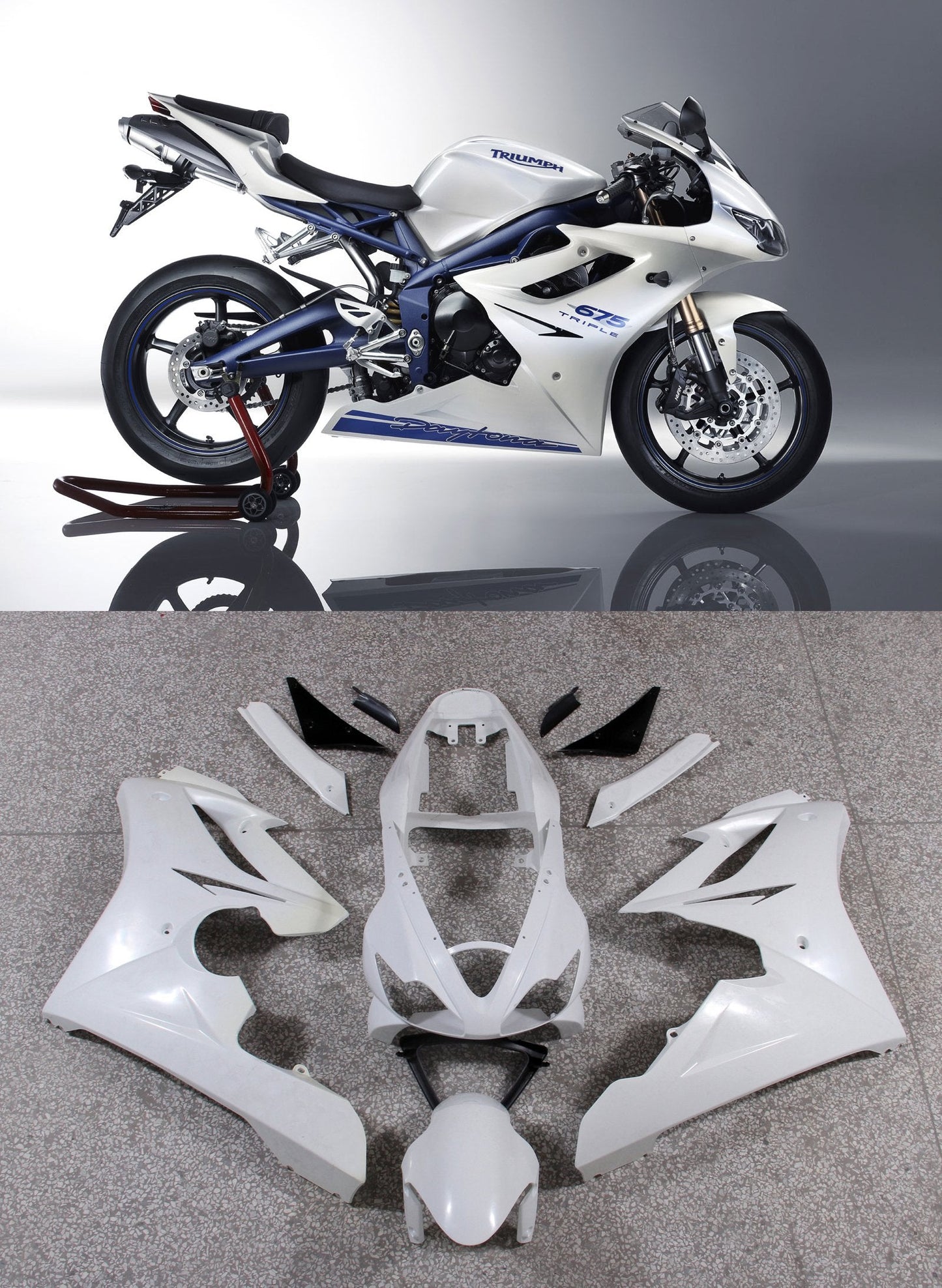 2006-2008 Fit For Triumph Daytona 675 Bodywork Fairing ABS Injection Molding 9 Color Generic