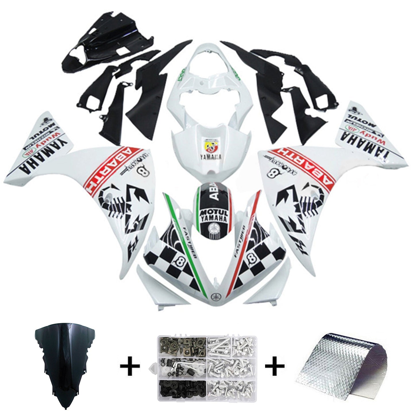 2012-2014 Yamaha YZF-R1 Fairing Kit Bodywork Plastic ABS