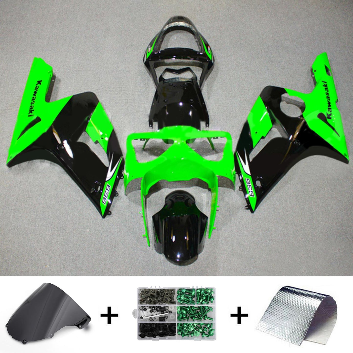 2003-2004 Kawasaki ZX6R 636 Fairing Kit Bodywork Plastic ABS