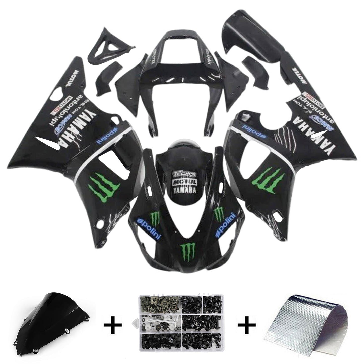 1998-1999 Yamaha YZF-R1 Fairing Kit Bodywork Plastic ABS