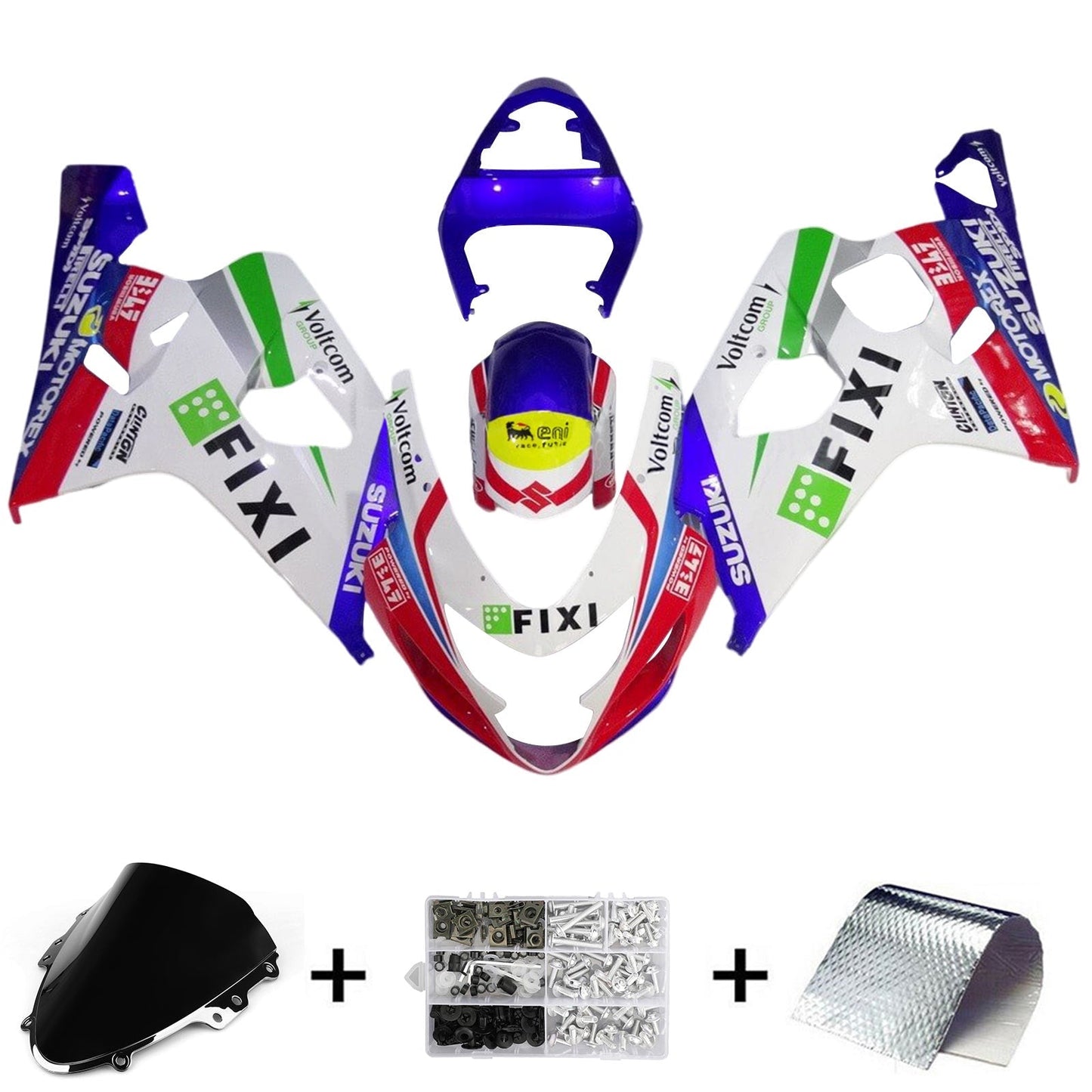 2004-2005 Suzuki GSXR 600/750 K4 Fairing Kit Bodywork Plastic ABS