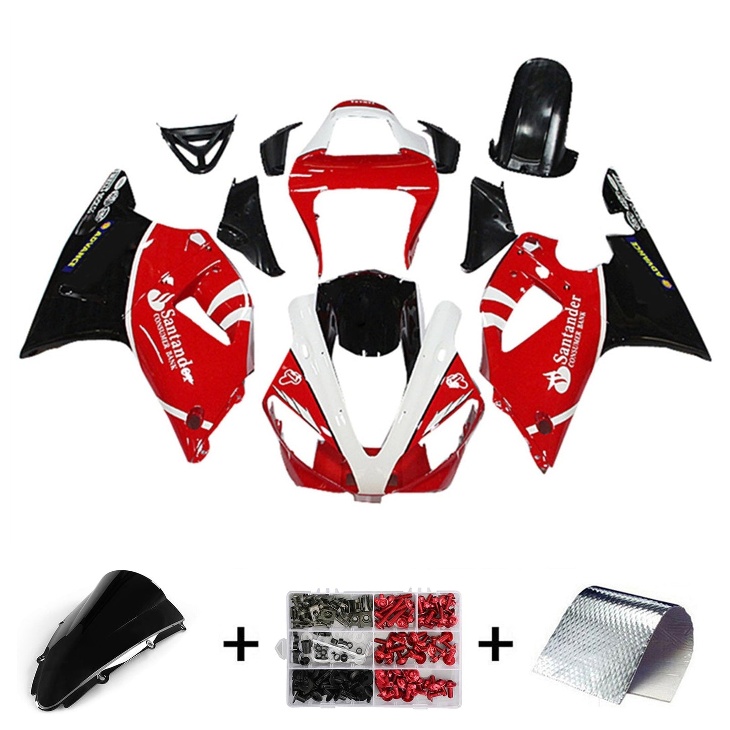 2000-2001 Yamaha YZF 1000 R1 Fairing Kit Bodywork Plastic ABS