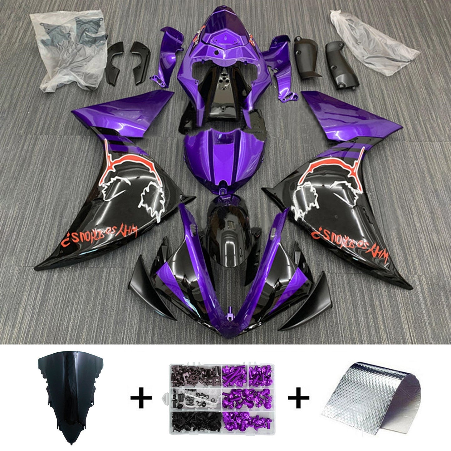 2012-2014 Yamaha YZF-R1 Fairing Kit Bodywork Plastic ABS