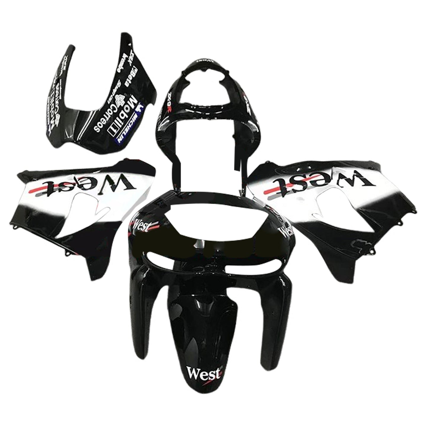 1998-1999 Kawasaki ZX6R Fairing Kit Bodywork Plastic ABS