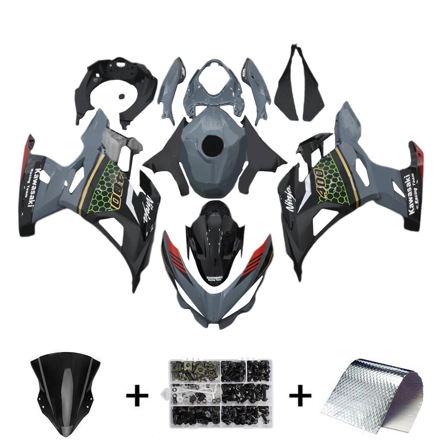 2018-2024 Kawasaki EX400 Ninja400 Fairing Kit Bodywork Plastic ABS