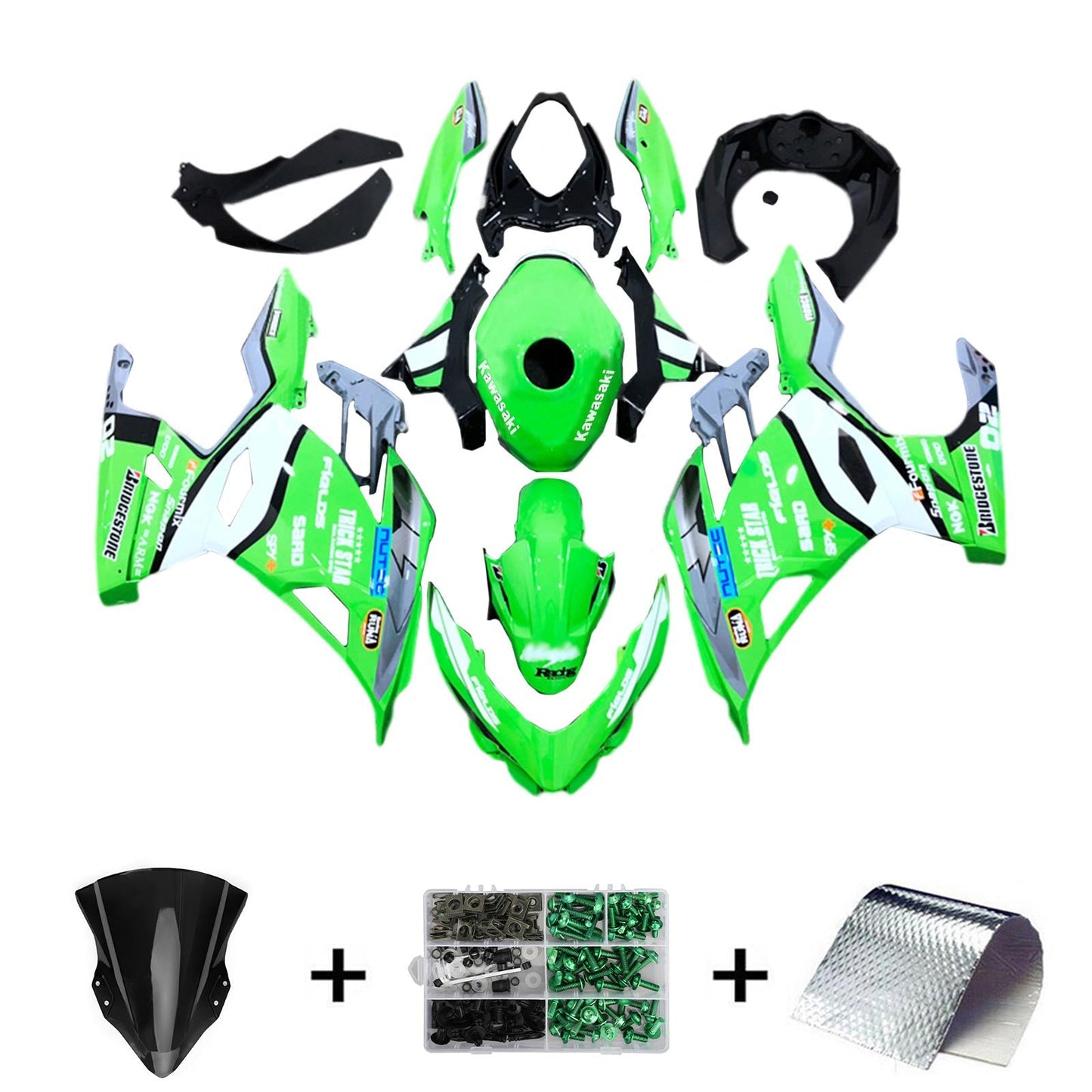 2018-2024 Kawasaki EX400 Ninja400 Fairing Kit Bodywork Plastic ABS
