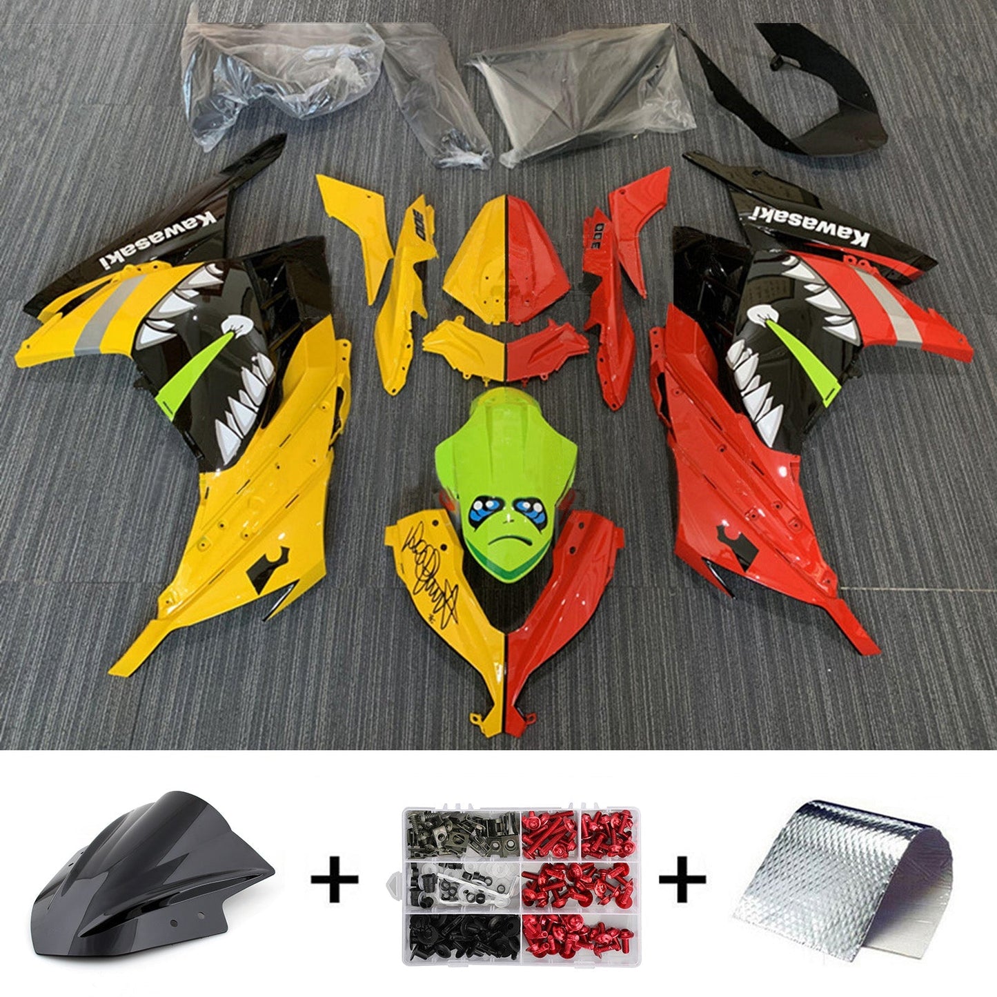 2013-2024 Kawasaki EX300 Ninja300 Fairing Kit Bodywork Plastic ABS