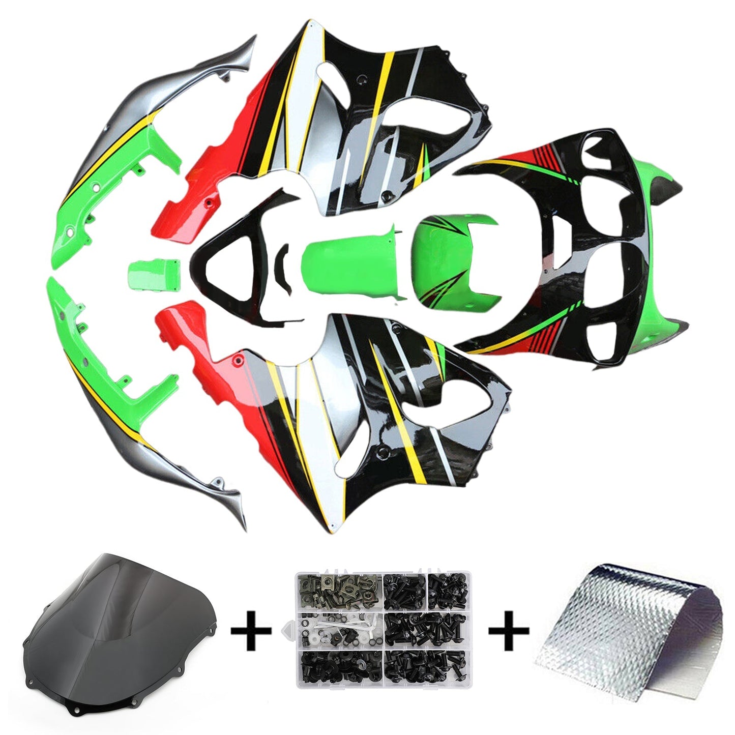 1996-2003 Kawasaki ZX-7R Fairing Kit Bodywork Plastic ABS