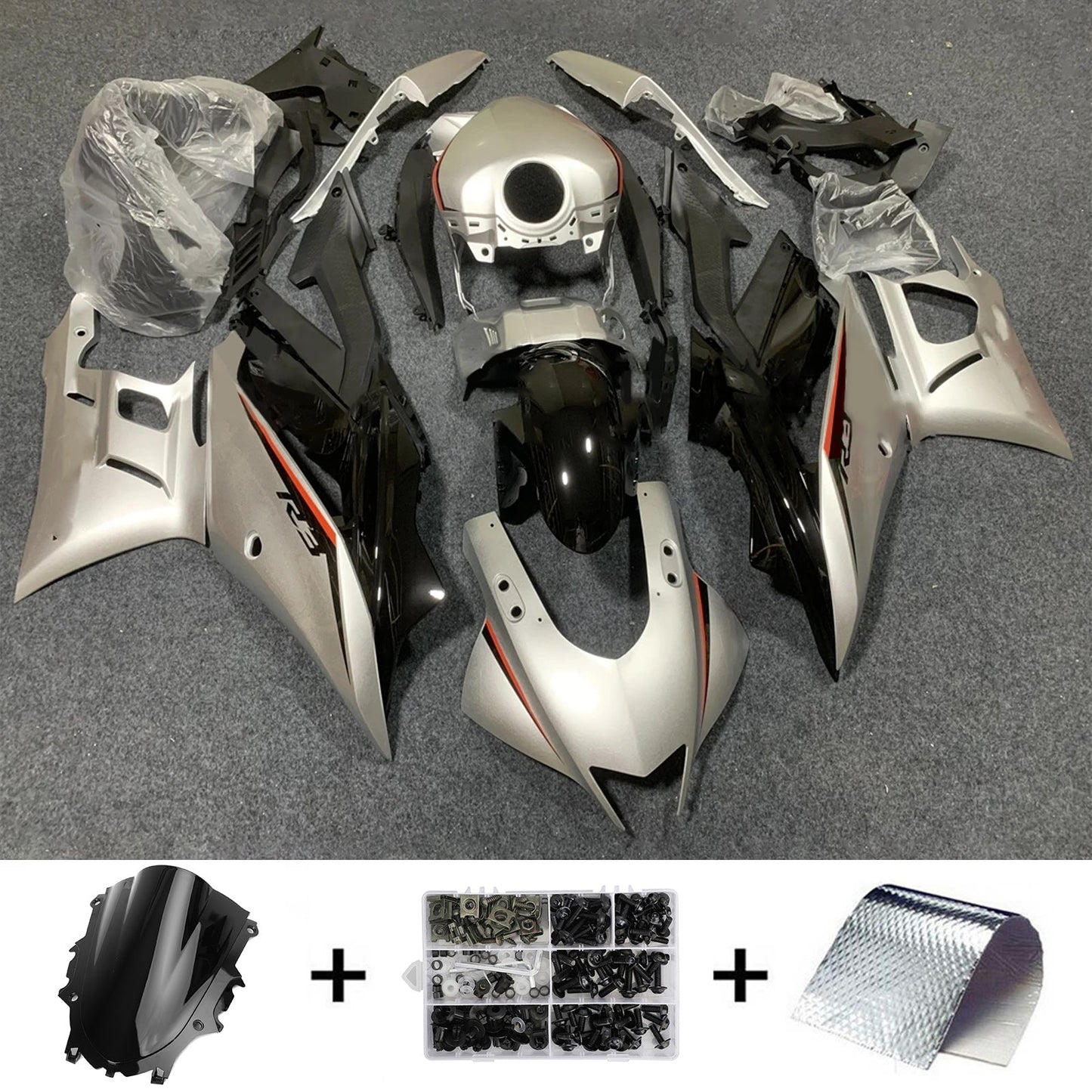 2022-2024 Yamaha YZF-R3 R25 Fairing Kit Bodywork Plastic ABS