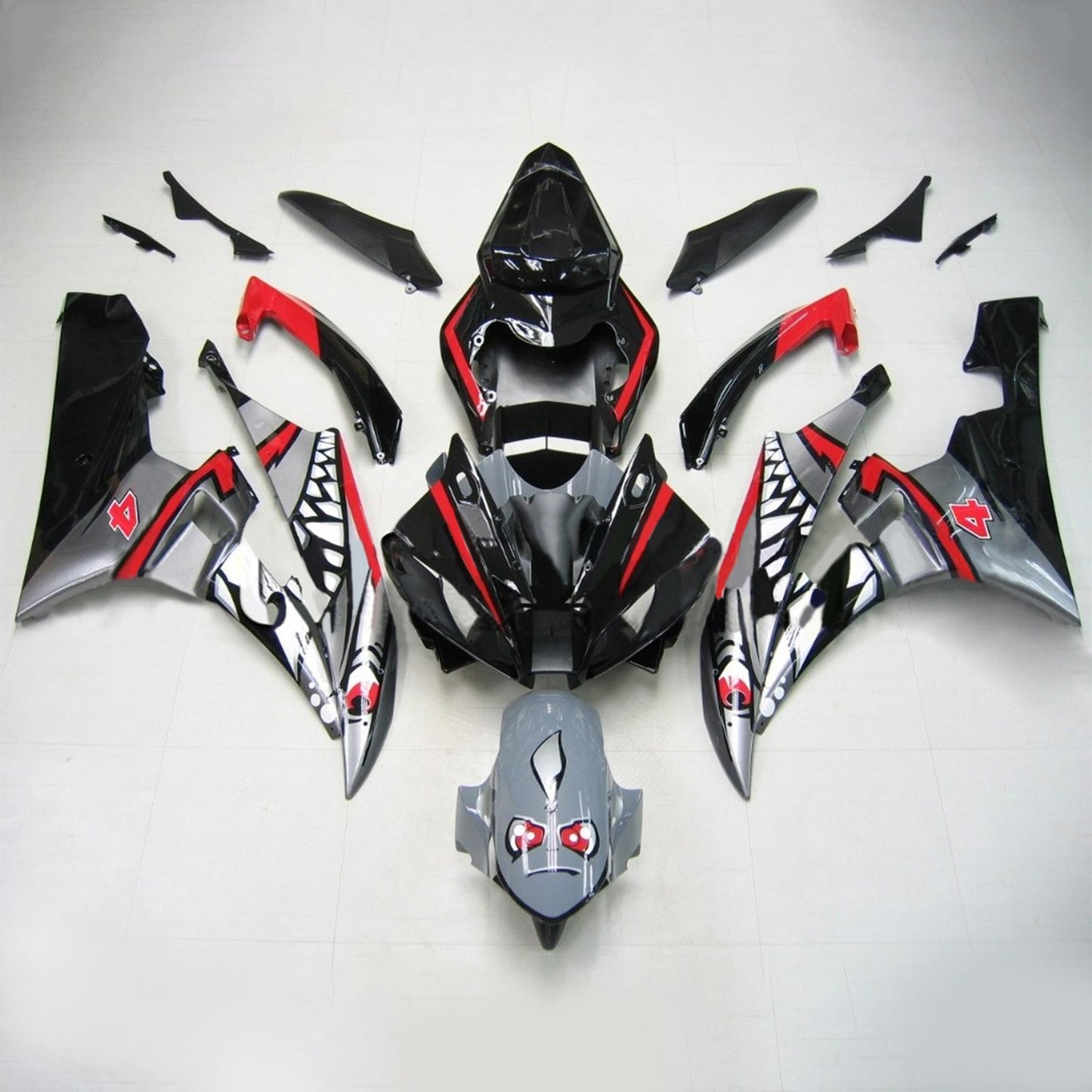 2006-2007 Yamaha YZF 600 R6 Fairing Kit Bodywork Plastic ABS