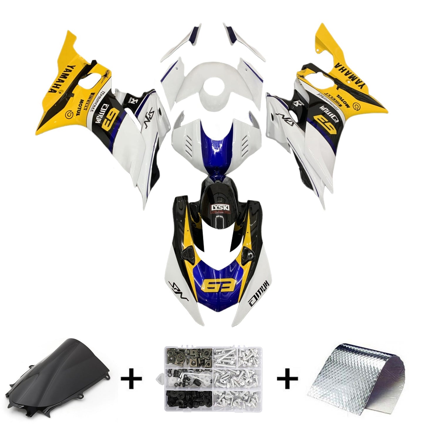 2017-2023 Yamaha YZF-R6 Fairing Kit Bodywork Plastic ABS