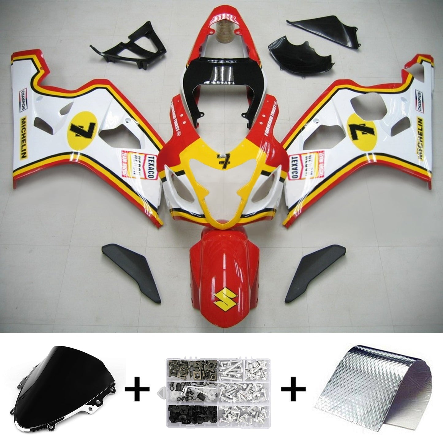 2004-2005 Suzuki GSXR 600/750 Fairing Kit Bodywork Plastic ABS