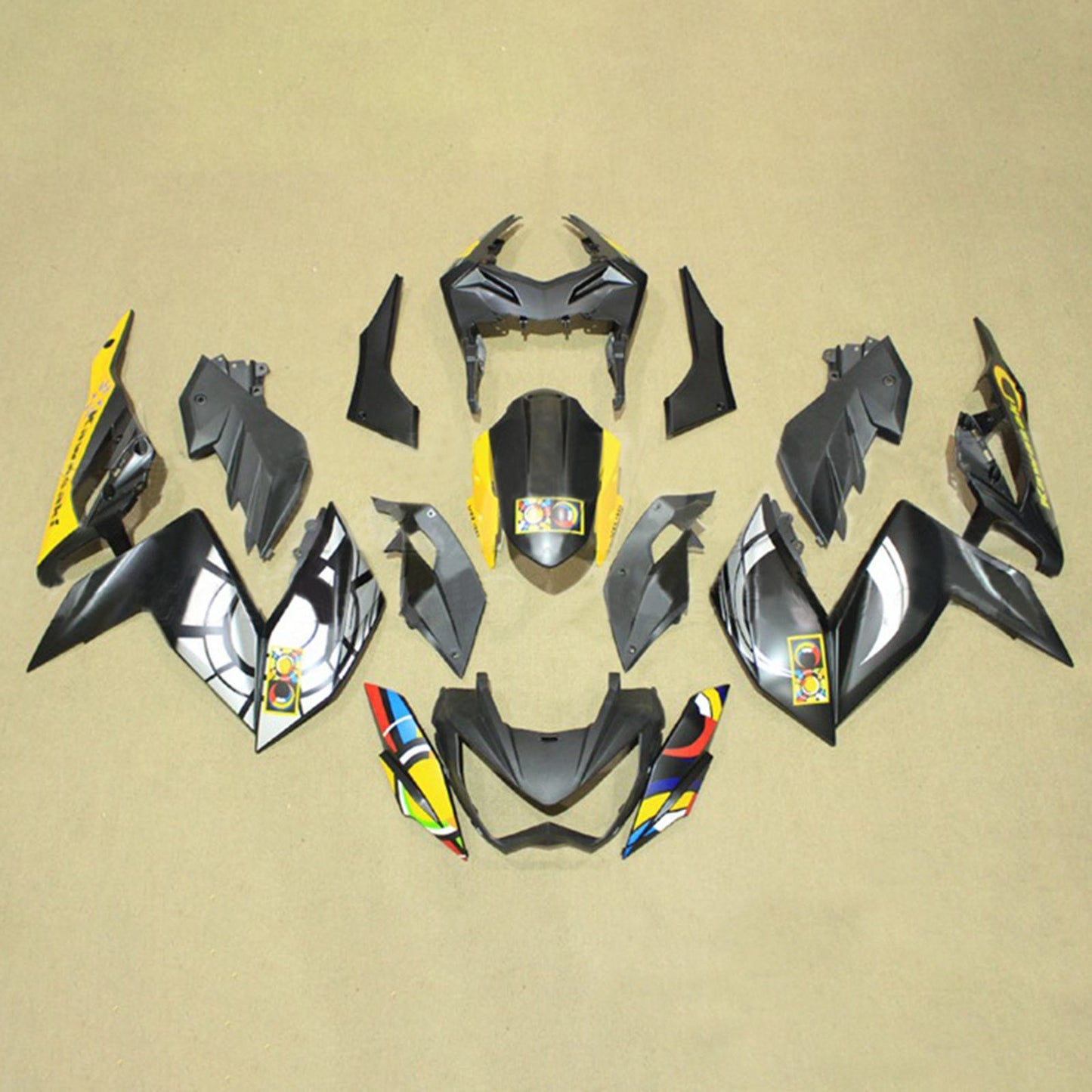 2015-2016 Kawasaki Z250 Z300 Fairing Kit Bodywork Plastic ABS