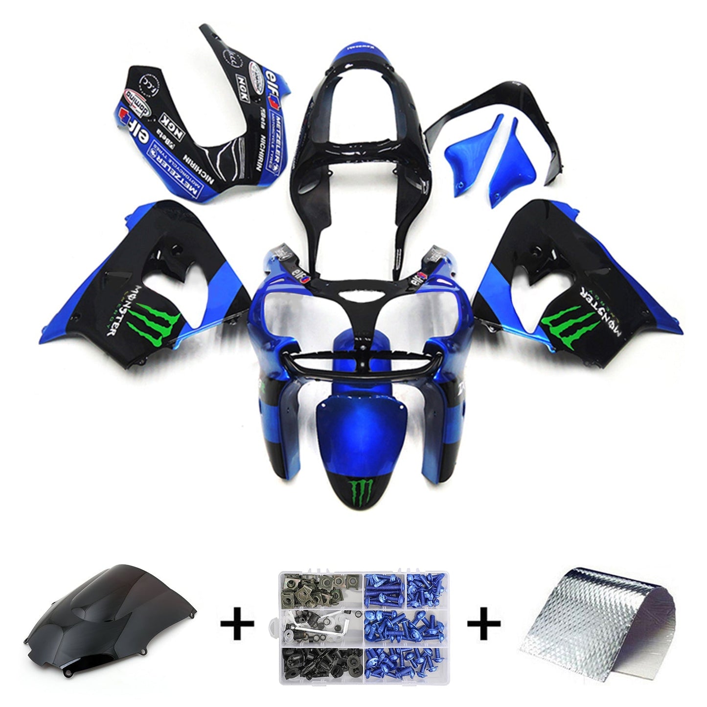 2002-2003 Kawasaki ZX9R Fairing Kit Bodywork Plastic ABS