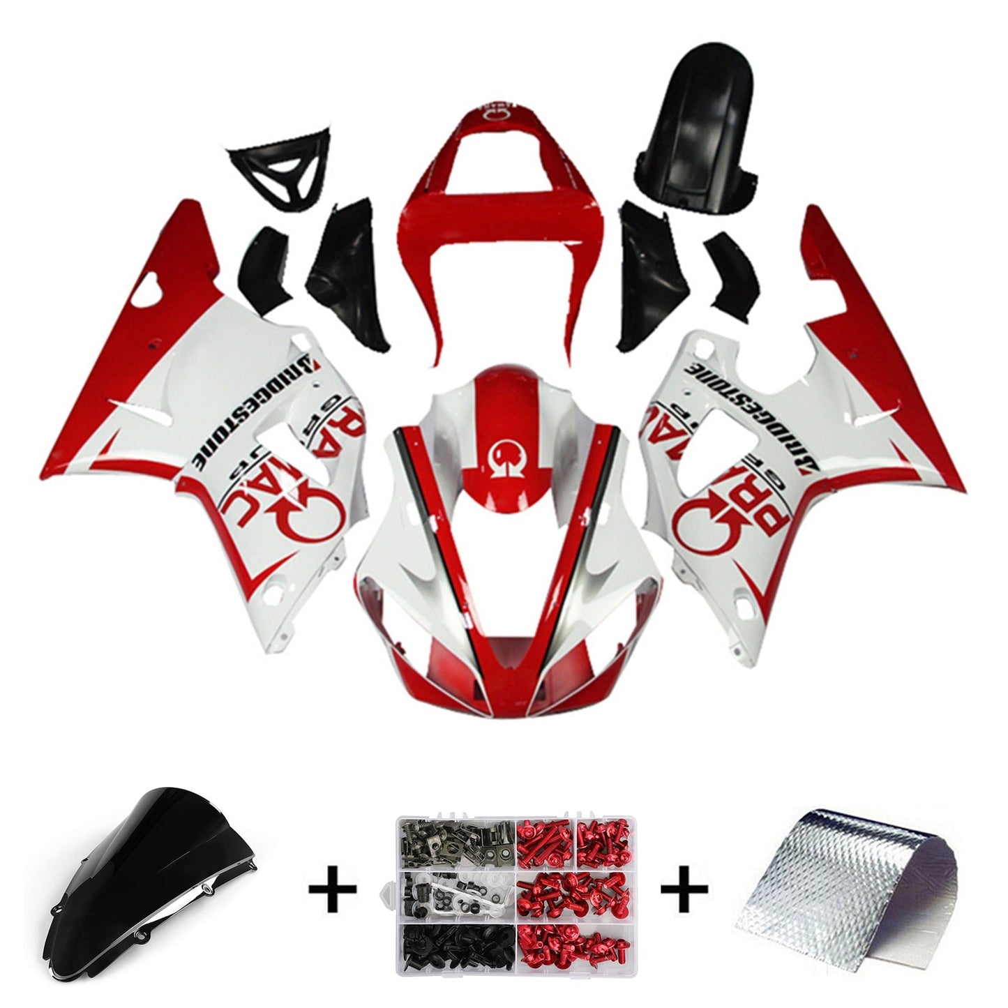 2000-2001 Yamaha YZF 1000 R1 Fairing Kit Bodywork Plastic ABS