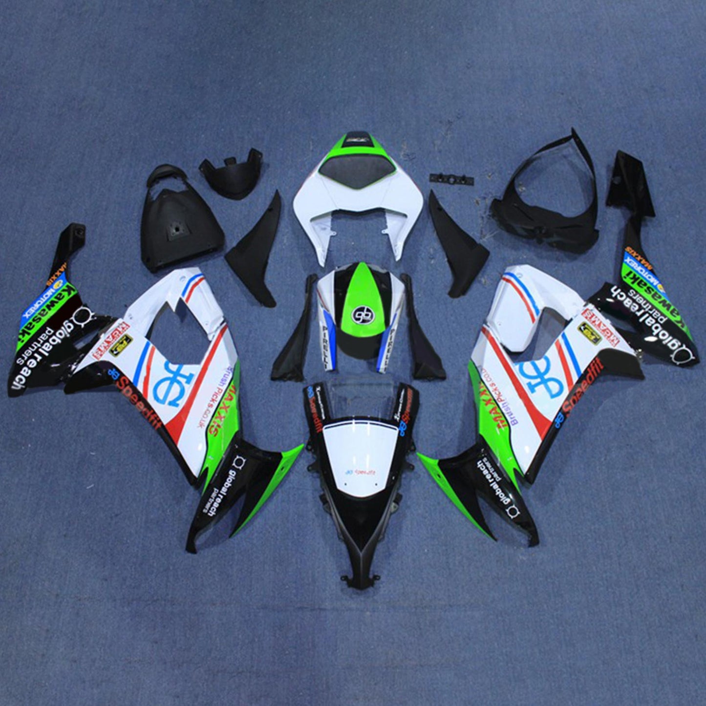2008-2010 Kawasaki ZX10R Fairing Kit Bodywork Plastic ABS