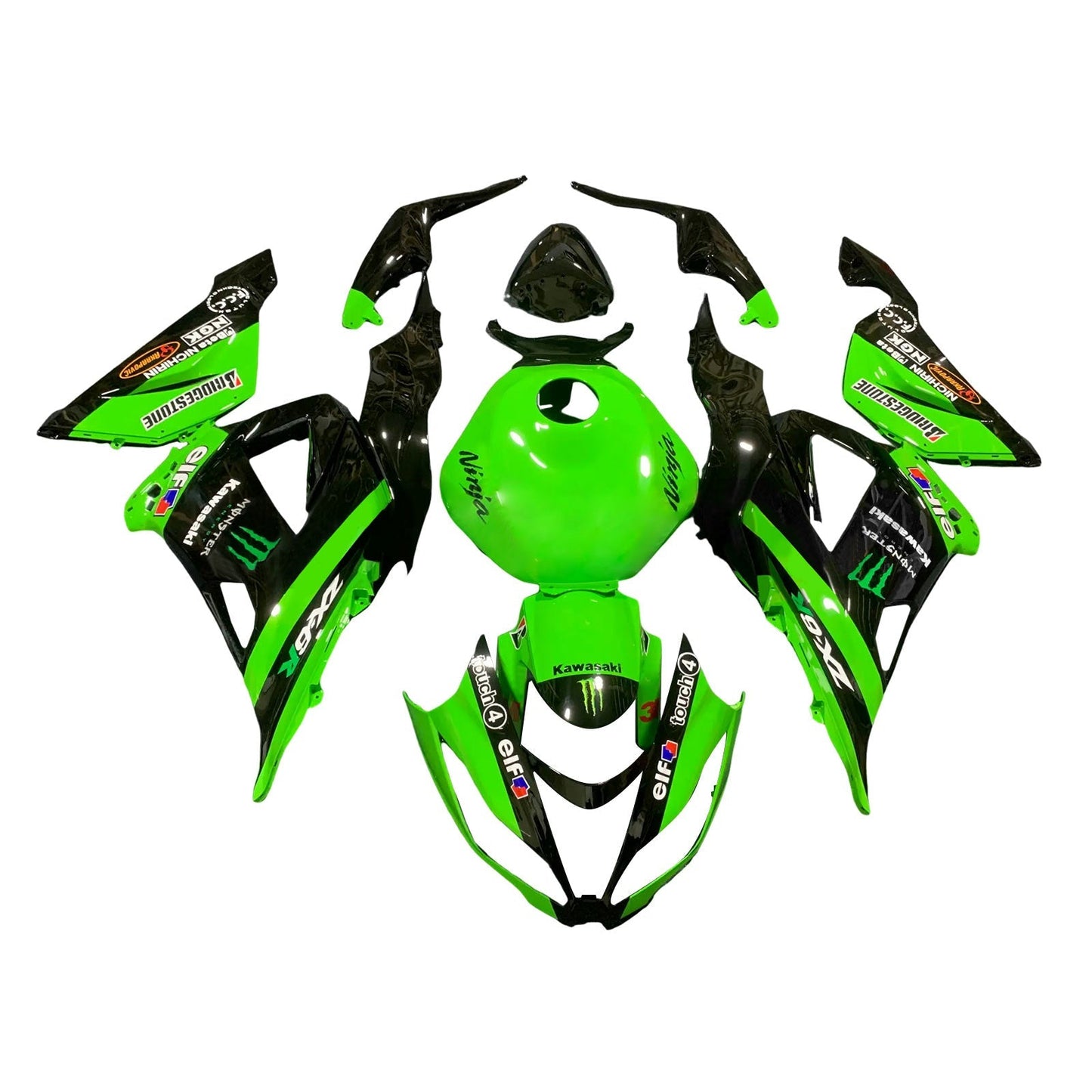 2013-2018 Kawasaki ZX6R 636 Fairing Kit Bodywork Plastic ABS