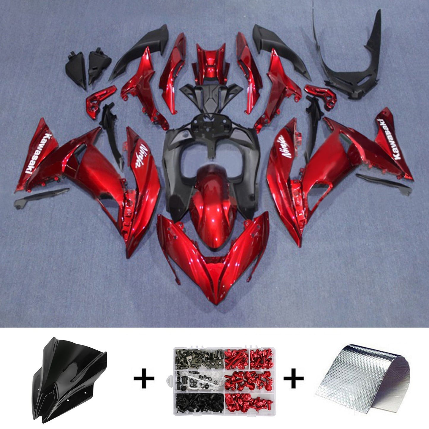2017-2019 Kawasaki ER6F/Ninja650R Fairing Kit Bodywork Plastic ABS