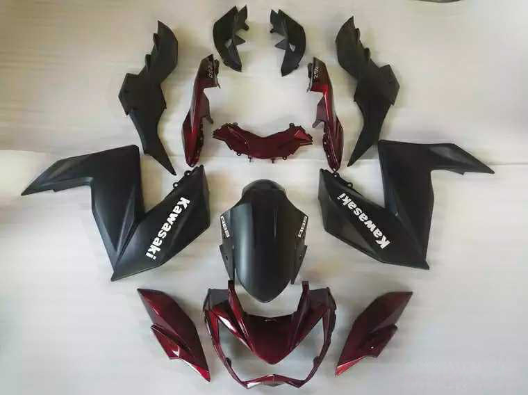 2015-2016 Kawasaki Z250 Z300 Fairing Kit Bodywork Plastic ABS