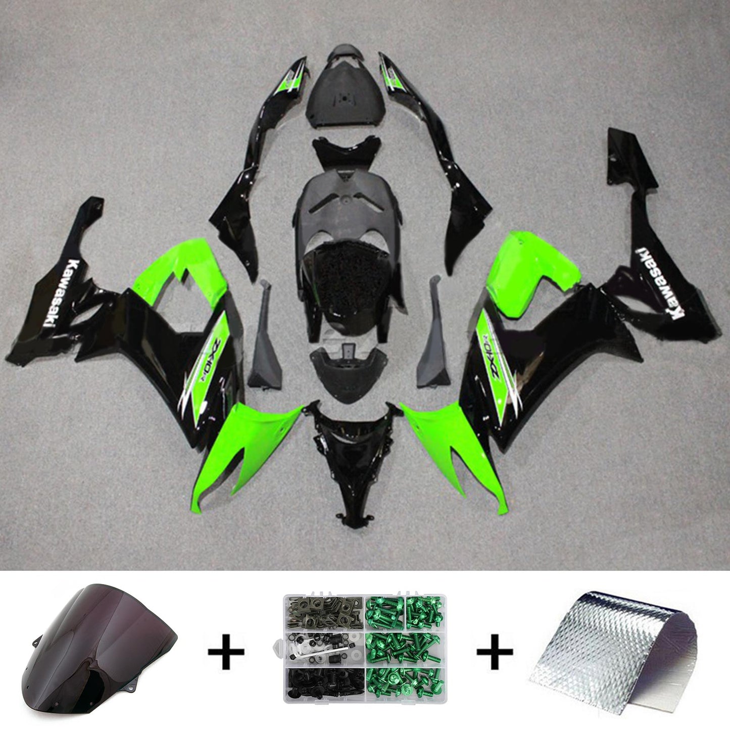 2008-2010 Kawasaki ZX10R Fairing Kit Bodywork Plastic ABS