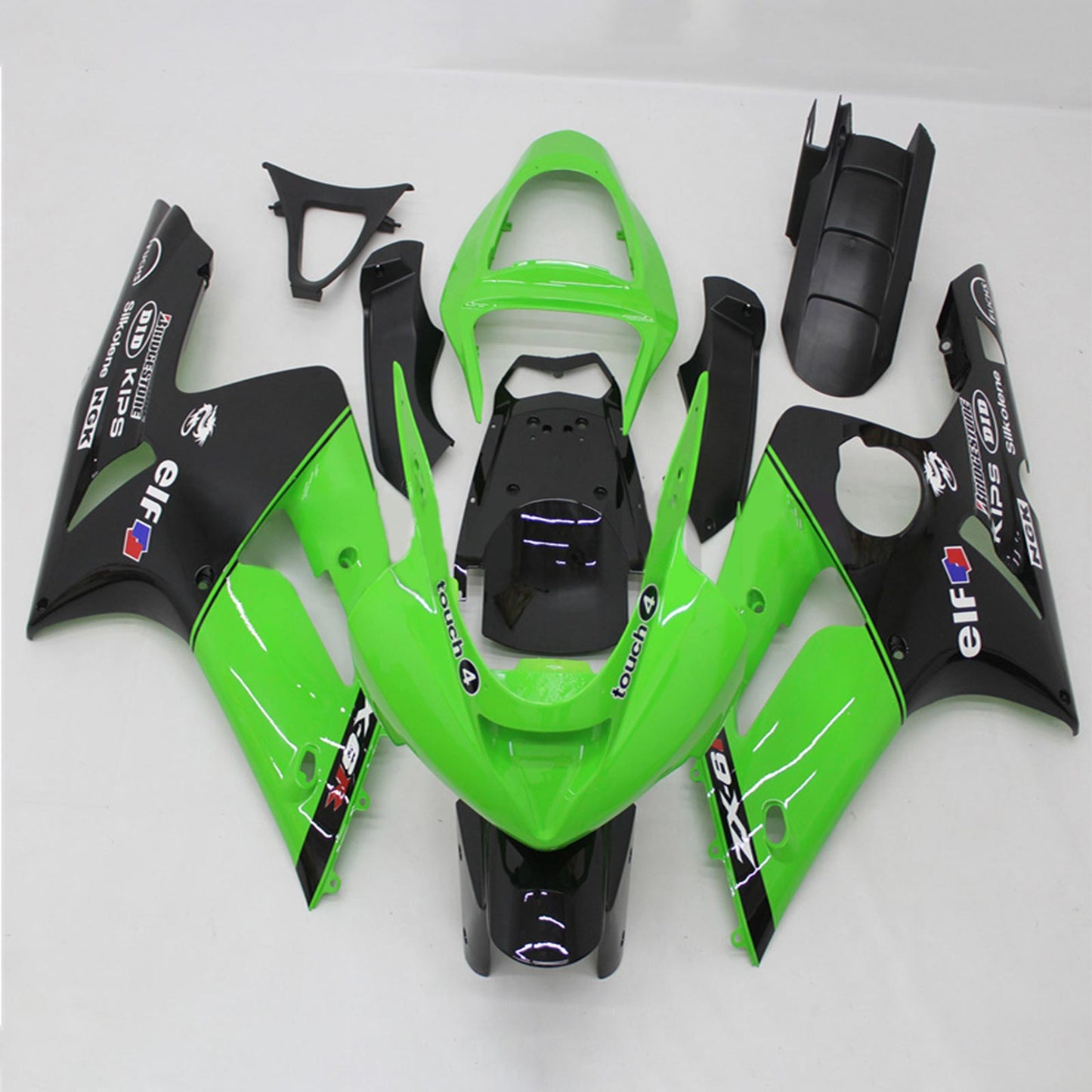2003-2004 Kawasaki ZX6R 636 Fairing Kit Bodywork Plastic ABS