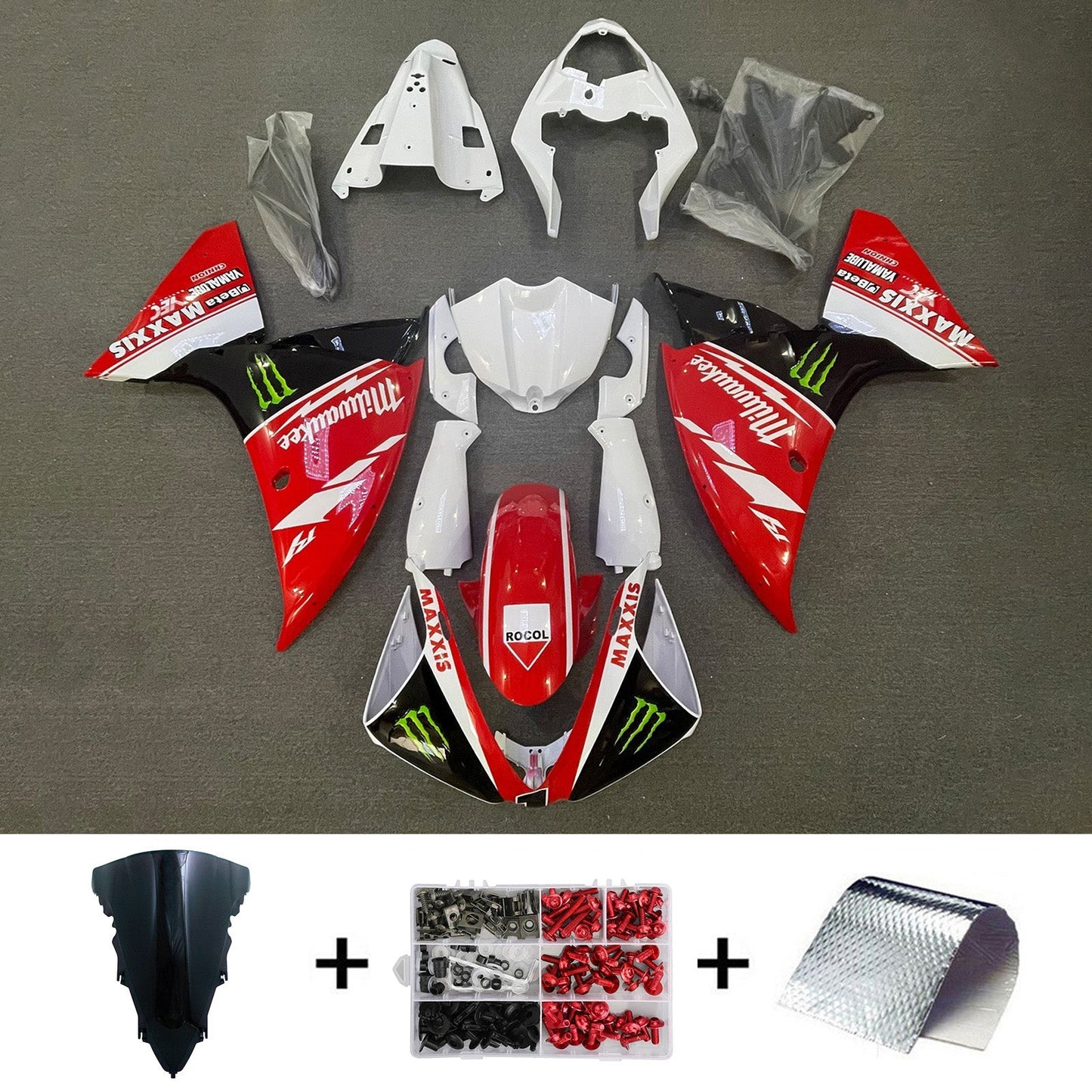 2012-2014 Yamaha YZF-R1 Fairing Kit Bodywork Plastic ABS