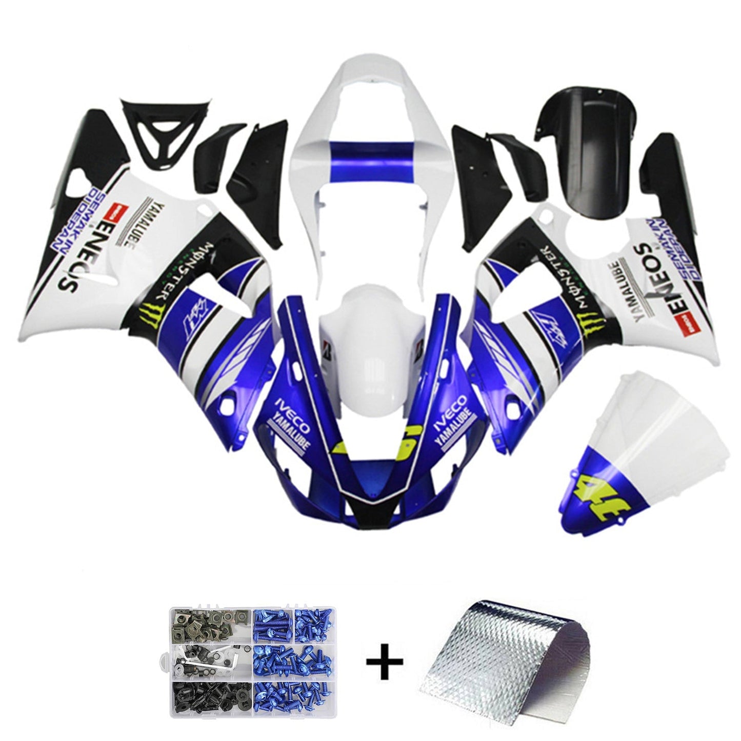 1998-1999 Yamaha YZF 1000 R1 Fairing Kit Bodywork Plastic ABS