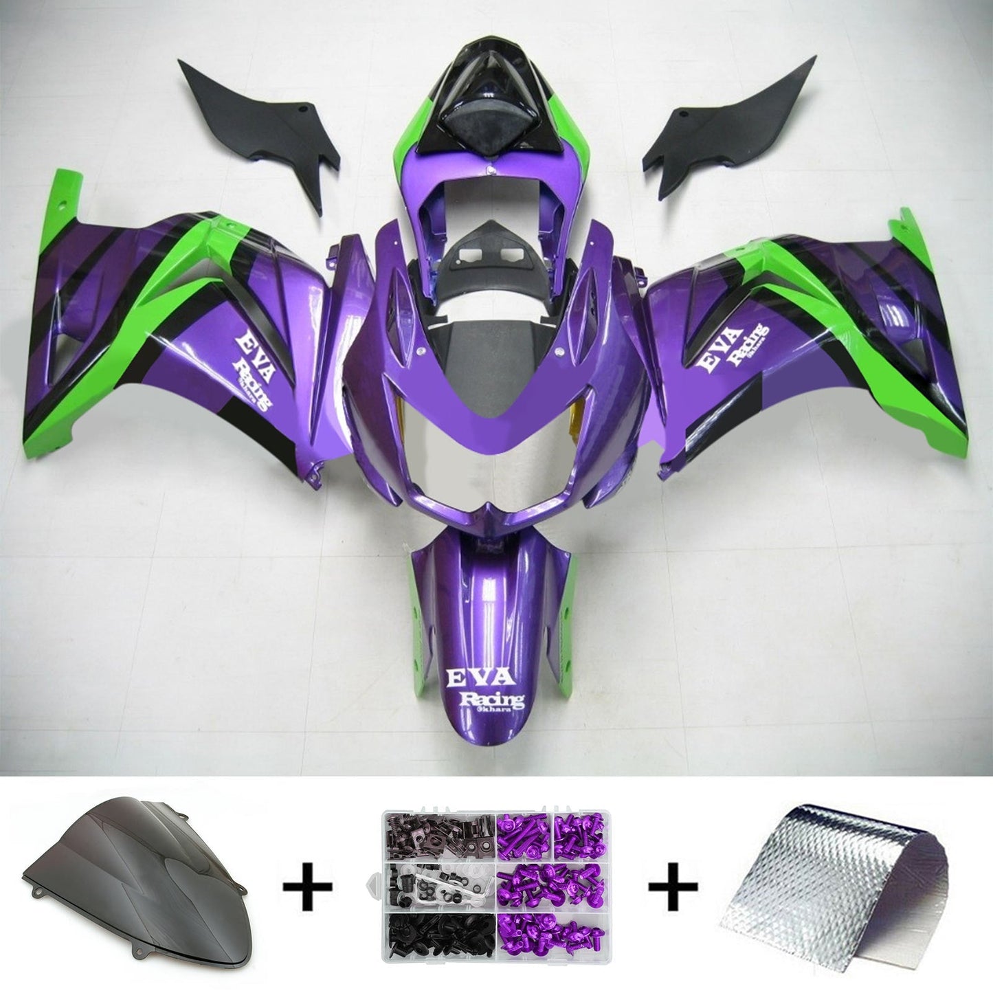 2008-2012 Kawasaki EX250/Ninja250R Fairing Kit Bodywork Plastic ABS