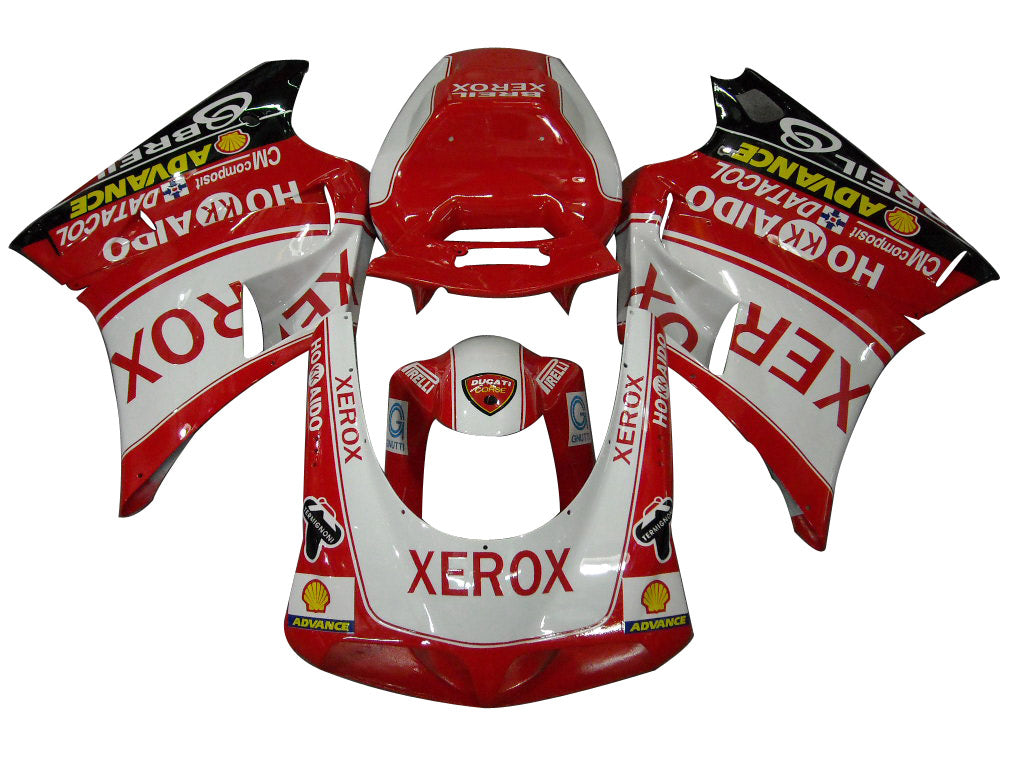 1996-2002 Fairings for Ducati 996 Red White Xerox  Generic