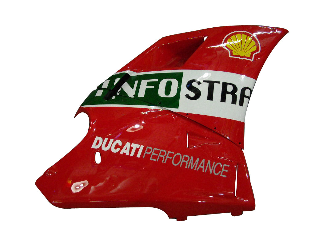 1996-2002 Fairings for Ducati 996 Red White Infostrada Generic