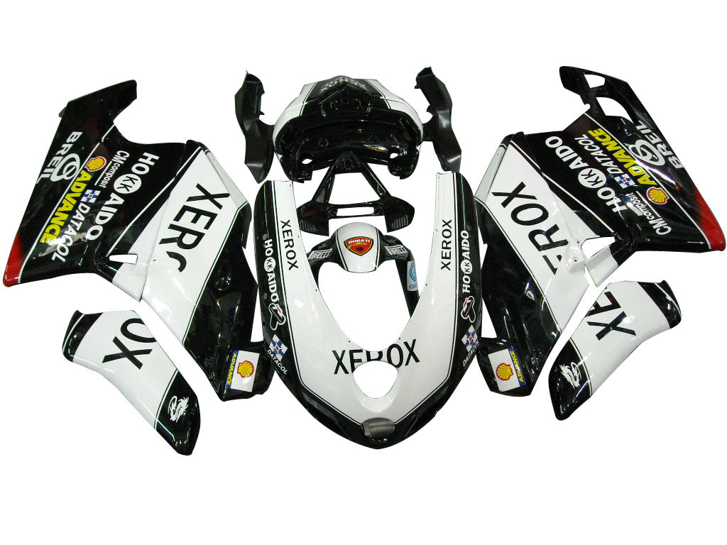 2005-2006 Fairings for Ducati 999 White & Black Xerox  Generic