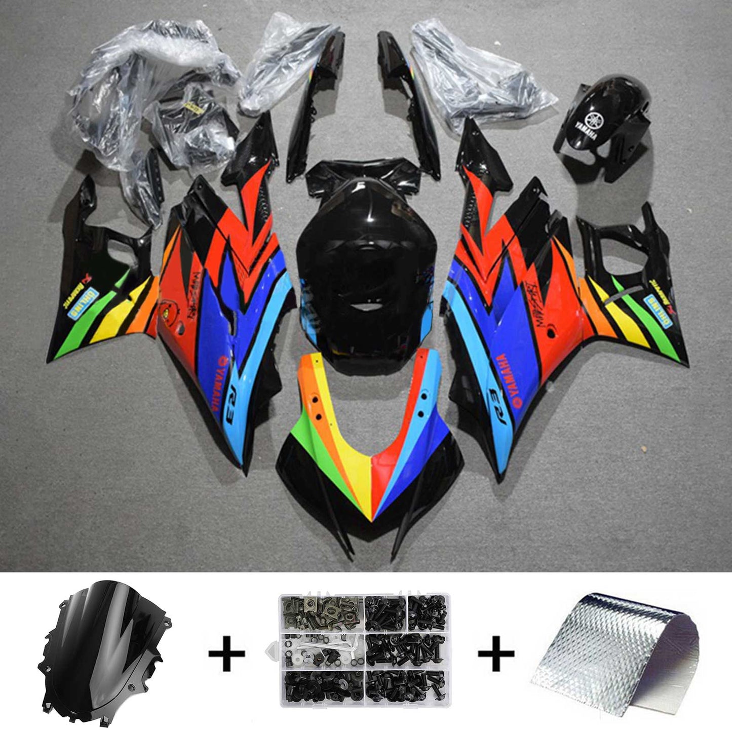 2022-2024 Yamaha YZF-R3 R25 Fairing Kit Bodywork Plastic ABS