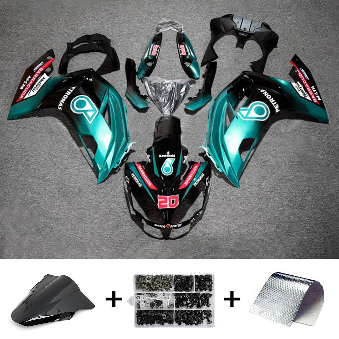 2017-2019 Kawasaki ER6F/Ninja650R Fairing Kit Bodywork Plastic ABS