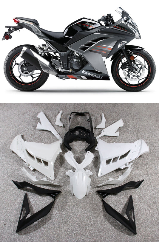 2013-2024 Fairings Plastics Kawasaki Ninja 300R EX300R Grey Black Ninja  Generic