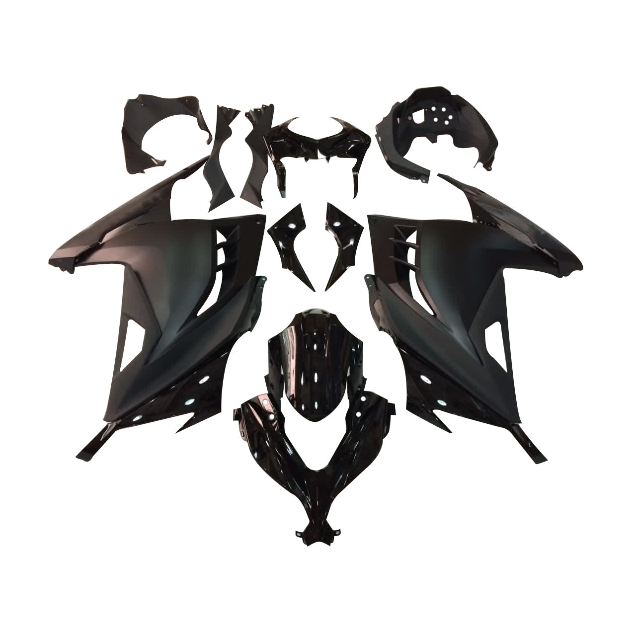 2013-2024 Fairings Plastics Kawasaki Ninja 300R EX300R Black Ninja