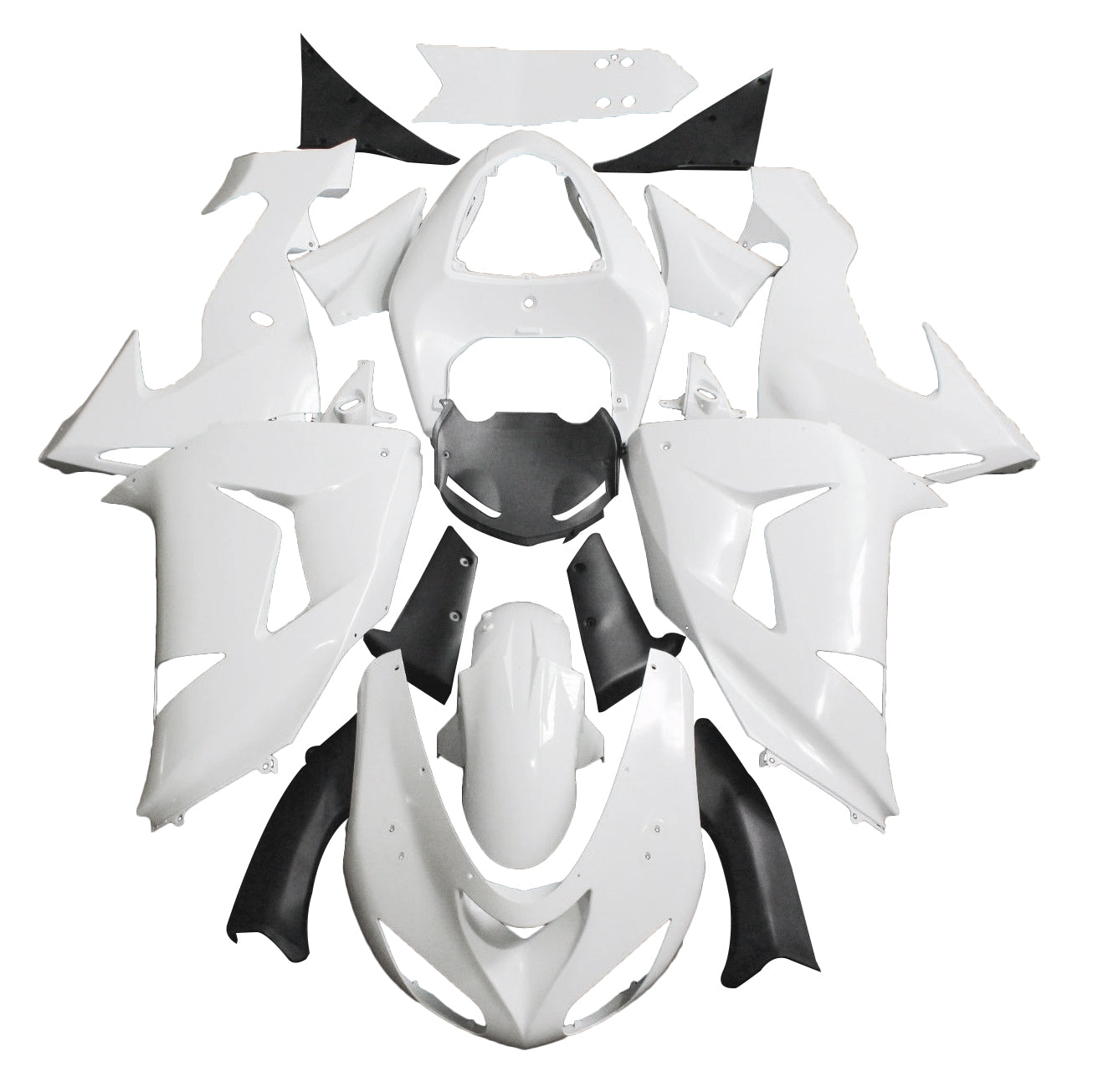 2006-2007 Fairings Kawasaki ZX 10R West  Primal only Unpainted Generic