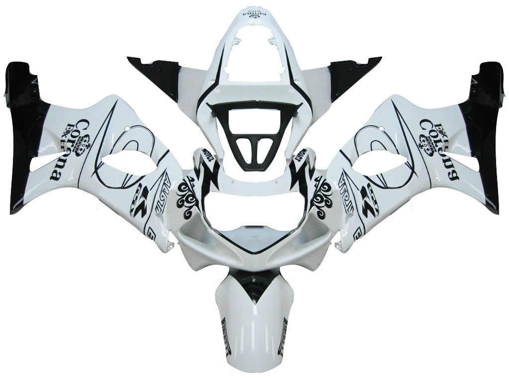 2000-2002 Fairings Suzuki GSXR 1000 White & Black Corona  Generic