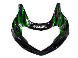 2000-2002 Fairings Suzuki GSXR 1000 Black & Green Flame  Generic