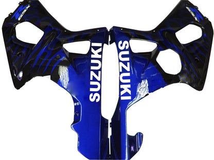 2000-2002 Fairings Suzuki GSXR 1000 Black & Blue Flame  Generic